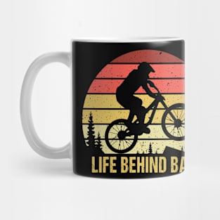 Vintage Bike Sunset Life Behind Bars Mug